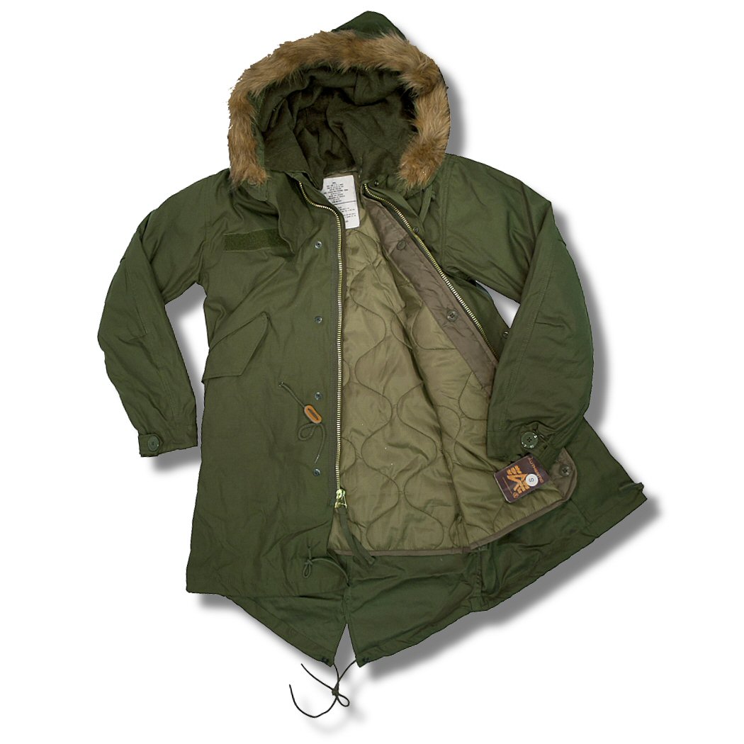 Alpha Industries Mod 60's Fur Hood Military M65 Fishtail Parka Coat